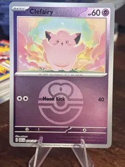Clefairy (Love Ball Pattern) 074/217 Reverse Holo Pokemon TCG NM ASC - Image 1
