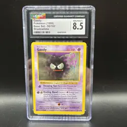 CGC 9 MINT Gastly 1999 Base Set 1st Edition Shadowless 50/102 Pokemon Vintage - Image 1