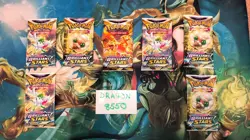 Pokemon Brilliant Stars Booster Pack - Sealed - 7 Pack Lot - Image 1