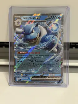 Pokemon Blastoise ex 009/165 Scarlet & Violet 151 Full Art Holo Double Rare Sta… - Image 1