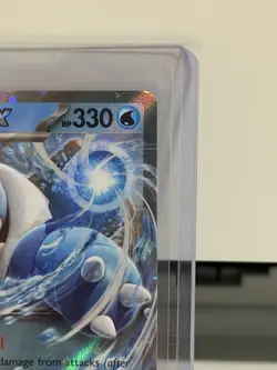 Pokemon Blastoise ex 009/165 Scarlet & Violet 151 Full Art Holo Double Rare Sta… - Image 3