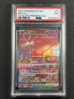 Pokemon Cards PSA 9 MINT Mew Ex 151 UPC Black Star Promo S&V 2023 #053 - Image 1