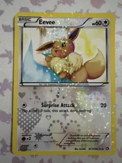 Eevee RC14/RC25 Legendary Treasures Special Radient Collection Pokemon Card - Image 2
