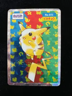Japanese Pikachu No.025 Holo Prism Pokemon Card Vintage Used excellent - Image 1