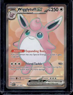 Pokemon TCG Wigglytuff EX Full Art Holo Card 187/165 Scarlet & Violet 151 - Image 1