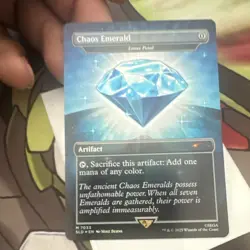 Magic: The Gathering Chaos Emerald Artifact Card SLD 7033 2025 - Image 1