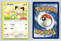 Meowth #125/181 Sun & Moon Team Up Common Pokemon 2019 TCG Card - Image 1