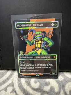 MTG: Teenage MNT | Michelangelo, the Heart | 0092 | Borderless Surge Foil Pixel - Image 2