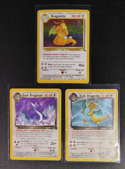 Pokemon TCG Dragonite Fossil 4/62, Dark Dragonite 22/82, & Dark Dragonair 33/82 - Image 1