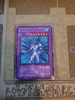 YUGIOH TCG ELEMENTAL HERO AQUA NEOS DP03-EN012 RARE 1ST EDITION MP - Image 1