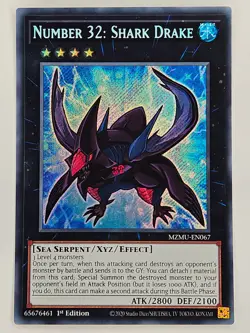YuGiOh - MZMU-EN067 Number 32: Shark Drake - Secret Rare - Image 1