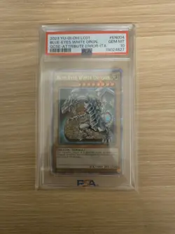 PSA 10 Yugioh Blue-Eyes White Dragon LC01-EN004 Quarter Century Rare Error 25th - Image 3