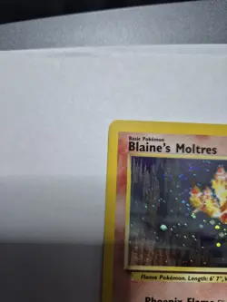 Blaine’s Moltres Holo 1/132 Gym Heroes Pokemon Card WOTC 2000 Vintage - Image 5