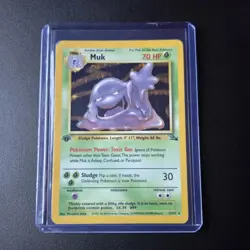 Muk 13/62 1st Edition Fossil Holo Rare Pokemon Card WOTC 1999 Vintage - Image 1