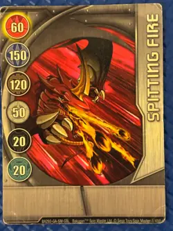 Bakugan Battle Brawlers | Spitting Fire 🥈 Silver Gate Card | 1/48d Dragonoid - Image 2