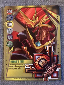 Bakugan Gundalian Invaders Dragos Turf 🥇 Gold Gate Card 22/48c Pyrus - Image 2