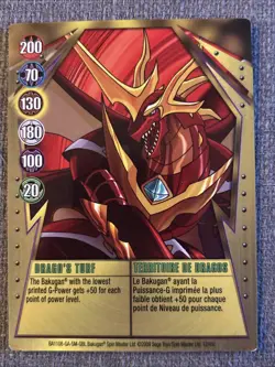 Bakugan Gundalian Invaders Dragos Turf 🥇 Gold Gate Card 22/48c Pyrus - Image 3