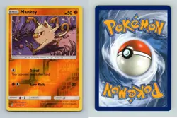 Mankey #71/181 Sun & Moon Team Up Common Reverse Holo Pokemon 2019 TCG Card - Image 1