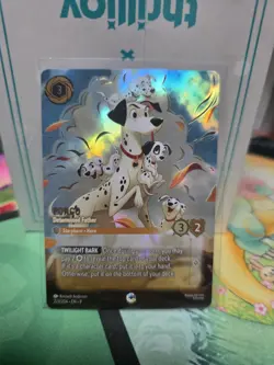 Disney lorcana Pongo - Determined Father (Enchanted) 223/204 Fabled Holo - Image 1