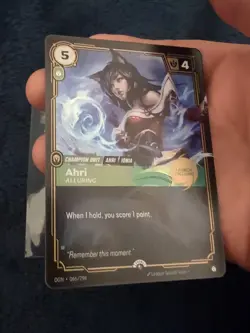 Ahri Alluring Launch Exclusive Riftbound Promo Card Foil Holographic Ogn 066/098 - Image 3