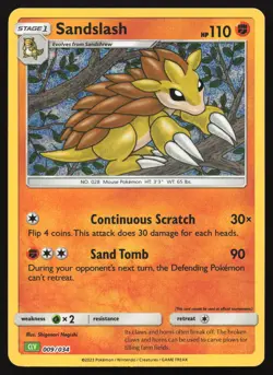 Sandslash - CLV - 009/034 - Holo - Pokemon Trading Card Game Classic - Image 1