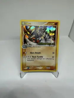 Rhydon 19/106 Ex Emerald Reverse Holo Rare Stamped Pokemon Card - Image 1