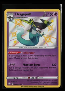 Dragapult SV062/SV122 Shiny Holo Rare Shining Fates: Shiny Vault Pokemon Card - Image 1