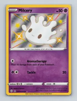Milcery SV057 2021 Pokemon Shining Fates Shiny Vault Holo Rare Card NM+ - Image 1
