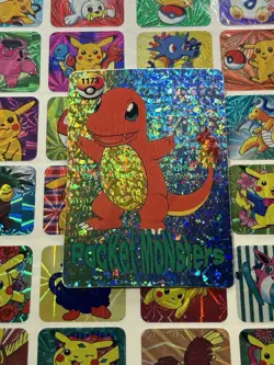 Pokemon Holo Charmander Vintage Pocket Monsters Vending Prism Sticker Nintendo - Image 1