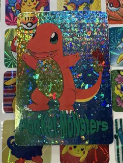 Pokemon Holo Charmander Vintage Pocket Monsters Vending Prism Sticker Nintendo - Image 2