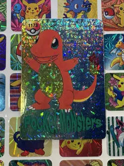 Pokemon Holo Charmander Vintage Pocket Monsters Vending Prism Sticker Nintendo - Image 3
