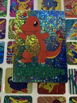 Pokemon Holo Charmander Vintage Pocket Monsters Vending Prism Sticker Nintendo - Image 4