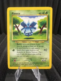 Pineco 61/75 - Neo Discovery Unlimited Edition - WOTC Pokemon LP - Image 1