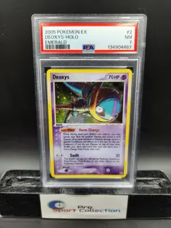 2005 POKEMON EX DEOXYS HOLO EMERALD 2/106 PSA 7 - Image 1