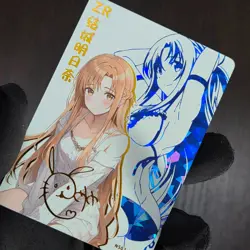 Asuna Yuuki | Sword Art Online | Blue Holographic Foil Anime Trading Card - Image 3