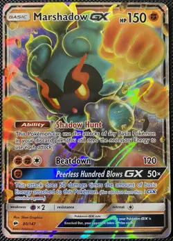 Marshadow GX 80/147 Sm-Burning Shadows Holo - Pokemon Card - Image 1