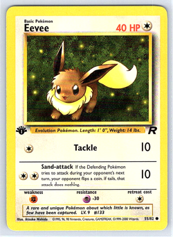 Eevee 55/82 Team Rocket NM/LP Pokemon Card - Image 1