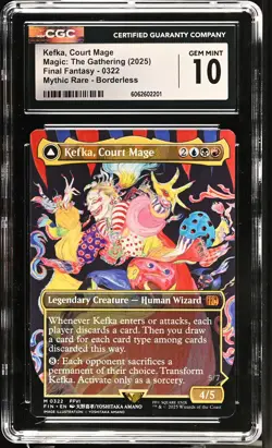 KEFKA, COURT MAGE Final Fantasy Borderless Mythic CGC 10 MTG [Nostalgium] - Image 1
