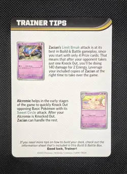 pokemon TCG Mega Gengar Trainer tip Phantasmal Flames Pre Release Kit Insert - Image 2