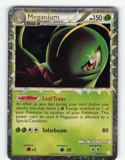 MEGANIUM 109/123 RARE PRIME HEARTGOLD & SOULSILVER POKEMON MP - Image 2