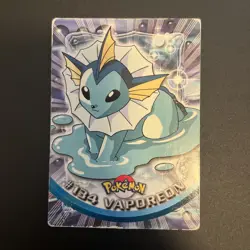 Topps Pokemon VAPOREON #134 Blue Logo Non Holo TV Animation Edition NM - Image 1