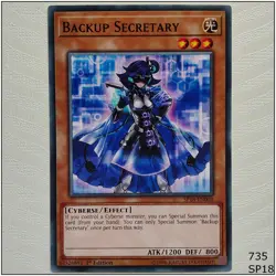 Backup Secretary - SP18-EN002 - Common 1st Edition Yugioh - Image 1
