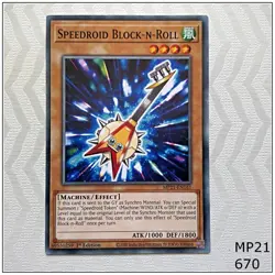 Speedroid Block-n-Roll - MP21-EN161 - Common 1st Edition Yugioh - Image 1