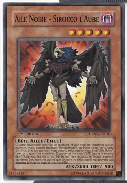 Aile Noire - Sirocco l'Aube 1ere Edition - CRMS-FR010 - Carte Yu-Gi-Oh Francaise - Image 1