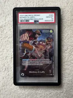 PSA 10 One Piece PSA Magazine Exclusive #060 Monkey D. Luffy Leader - With Guard - Image 1
