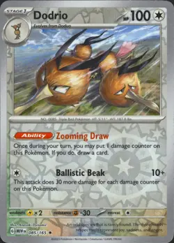 Dodrio 085/165 Rare Reverse-Holo Scarlet & Violet 151 NM/Mint Pokemon Card - Image 1