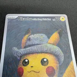 Pikachu With Grey Felt Hat Van Gogh Museum Pokemon Card SVPEN 085 PROMO - Image 2