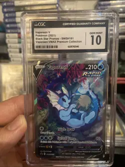 Vaporeon V SWSH181 SWSH: Sword & Shield Promo Cards Holo CGC 10 - Image 1