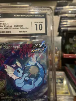 Vaporeon V SWSH181 SWSH: Sword & Shield Promo Cards Holo CGC 10 - Image 4