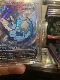 Vaporeon V SWSH181 SWSH: Sword & Shield Promo Cards Holo CGC 10 - Image 5